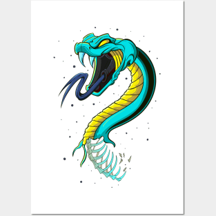 The great Japanese Snake - Venomous creature - Illustration Posters and Art